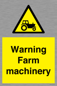 Warning Farm machinery