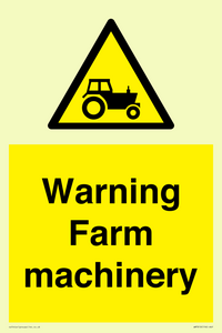 Warning Farm machinery