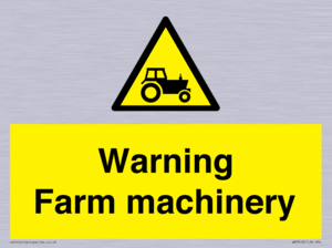 Warning Farm machinery