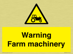 Warning Farm machinery