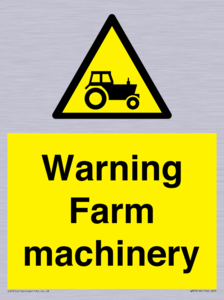 Warning Farm machinery