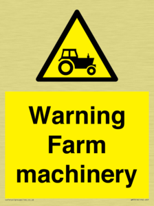 Warning Farm machinery