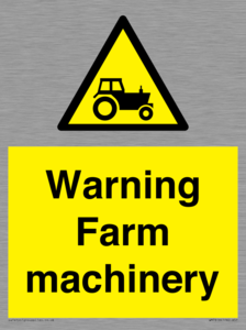 Warning Farm machinery