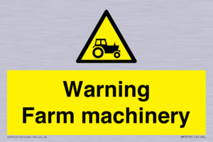 Warning Farm machinery