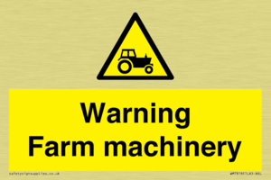 Warning Farm machinery