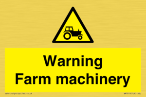 Warning Farm machinery