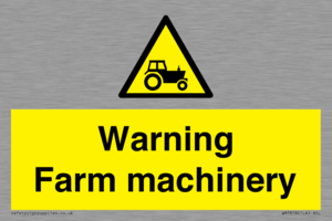 Warning Farm machinery