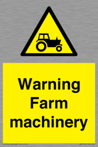 Warning Farm machinery