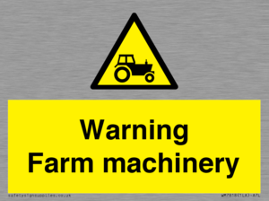 Warning Farm machinery