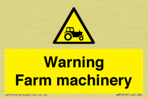 Warning Farm machinery