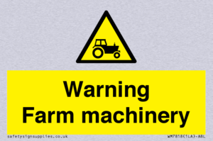 Warning Farm machinery