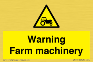 Warning Farm machinery