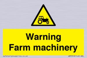 Warning Farm machinery