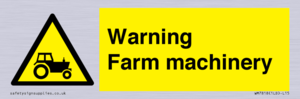 Warning Farm machinery
