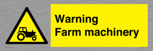 Warning Farm machinery