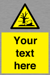 Custom Warning Substance or mixture that can cause an environmental hazard