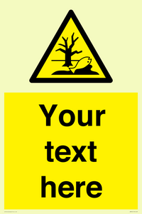 Custom Warning Substance or mixture that can cause an environmental hazard