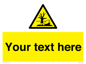 Custom Warning Substance or mixture that can cause an environmental hazard