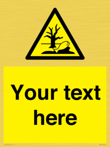 Custom Warning Substance or mixture that can cause an environmental hazard