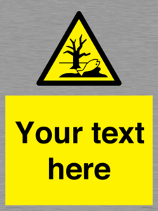 Custom Warning Substance or mixture that can cause an environmental hazard