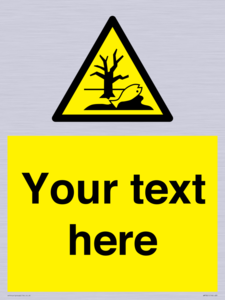 Custom Warning Substance or mixture that can cause an environmental hazard