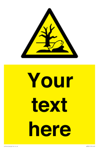 Custom Warning Substance or mixture that can cause an environmental hazard