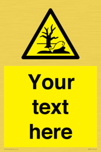 Custom Warning Substance or mixture that can cause an environmental hazard