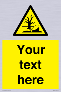 Custom Warning Substance or mixture that can cause an environmental hazard