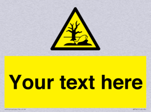Custom Warning Substance or mixture that can cause an environmental hazard