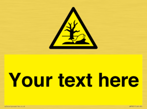 Custom Warning Substance or mixture that can cause an environmental hazard