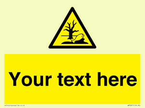 Custom Warning Substance or mixture that can cause an environmental hazard
