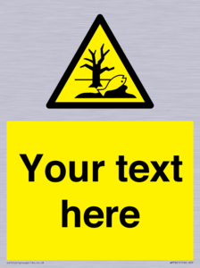 Custom Warning Substance or mixture that can cause an environmental hazard