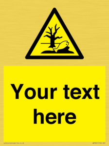 Custom Warning Substance or mixture that can cause an environmental hazard