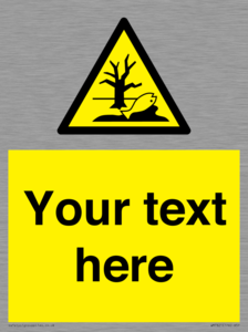 Custom Warning Substance or mixture that can cause an environmental hazard