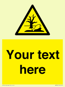 Custom Warning Substance or mixture that can cause an environmental hazard