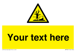 Custom Warning Substance or mixture that can cause an environmental hazard