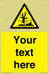 Custom Warning Substance or mixture that can cause an environmental hazard