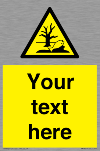 Custom Warning Substance or mixture that can cause an environmental hazard