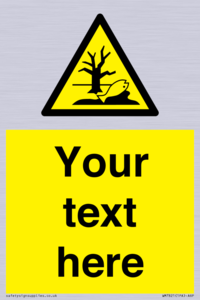 Custom Warning Substance or mixture that can cause an environmental hazard