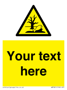 Custom Warning Substance or mixture that can cause an environmental hazard