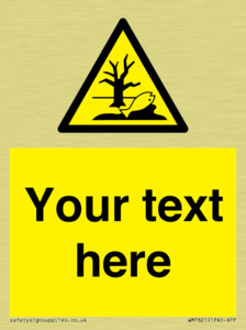 Custom Warning Substance or mixture that can cause an environmental hazard