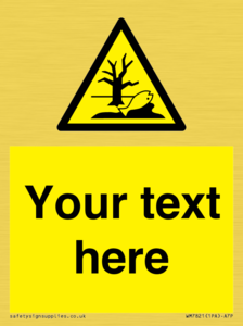 Custom Warning Substance or mixture that can cause an environmental hazard