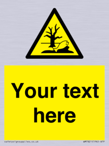 Custom Warning Substance or mixture that can cause an environmental hazard