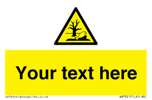 Custom Warning Substance or mixture that can cause an environmental hazard