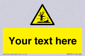 Custom Warning Substance or mixture that can cause an environmental hazard