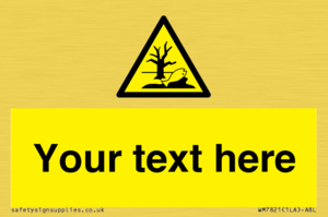 Custom Warning Substance or mixture that can cause an environmental hazard