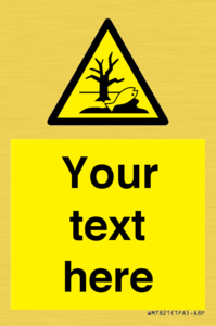 Custom Warning Substance or mixture that can cause an environmental hazard