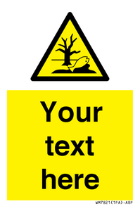 Custom Warning Substance or mixture that can cause an environmental hazard