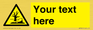 Custom Warning Substance or mixture that can cause an environmental hazard