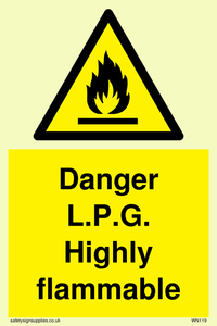 l.p.g. highly flammable